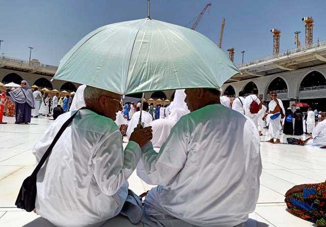 Jamaah di Masjidilharam saat periode haji 2019 (Hilmi Setiawan/Jawa Pos)