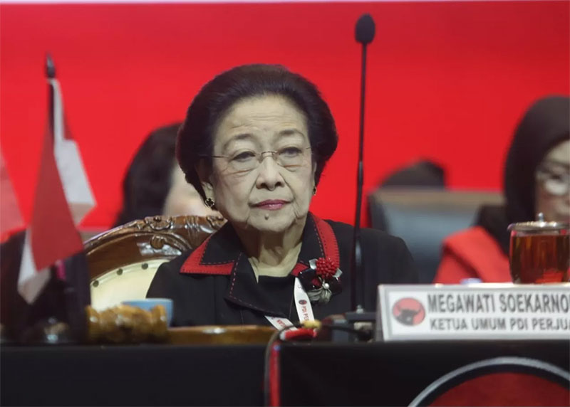 Ketua Umum PDIP Megawati Soekarnoputri menutup Rapat Kerja Nasional (Rakernas) IV di JIEXPO, Kemayoran, Jakarta.