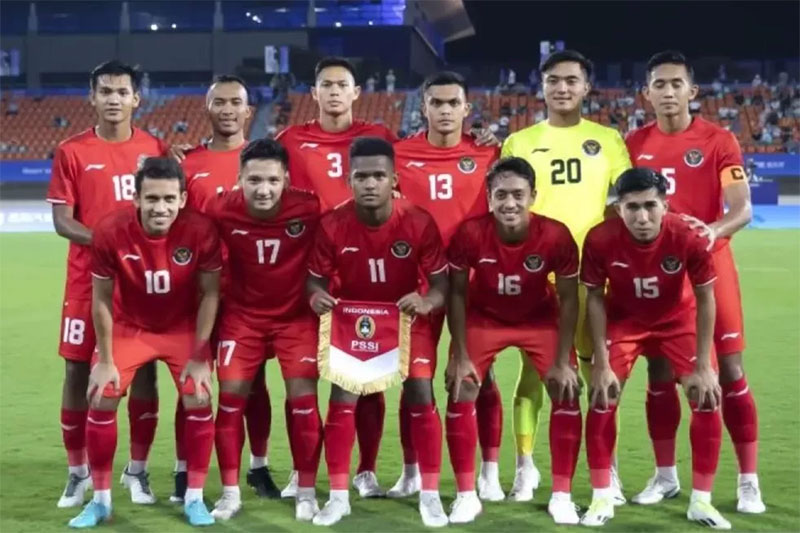 Skuad Tim Nasional Indonesia U-24 di Asian Games 2022 Hangzhou.