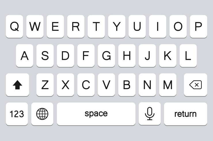 Ilustrasi keyboard di smartphone