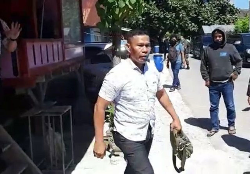 Panglima Serdadu Eks Trimata Nusantara, Ruslan Buton ditangkap polisi pada Kamis (28/5) siang. (ISTIMEWA)