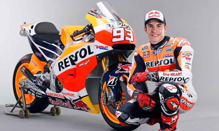 Marc Marquez, jagoan tim Honda Repsol di MotoGP. (AP/BMSPEED7.COM)