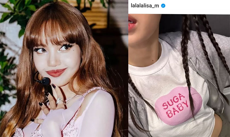 Lisa Blackpink memakai kaos yang disangkutpautkan dengan Suga BTS dan memantik reaksi ARMY.