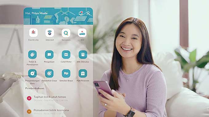Aplikasi PLN Mobile dapat digunakan untuk pembelian token listrik dan laporan gangguan listrik.