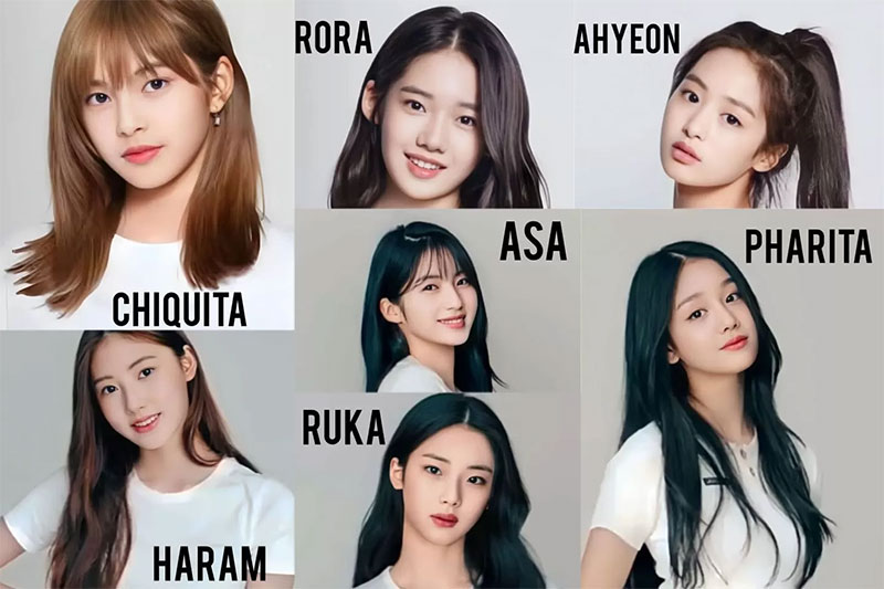 Tujuh anggota girl grup BABYMONSTER.