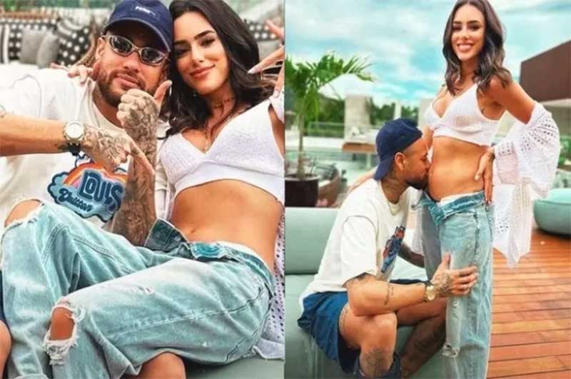 Neymar bersama kekasihnya yang tengah mengandung, Bruna Biancardi. Kekasihnya itu punya dua syarat jika Neymar ingin selingkuh dengan wanita lain.