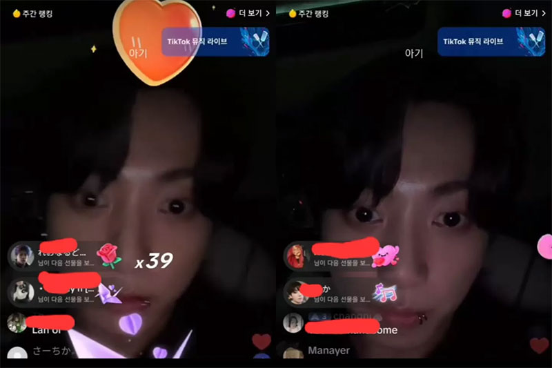 Jungkook Live di TikTok.