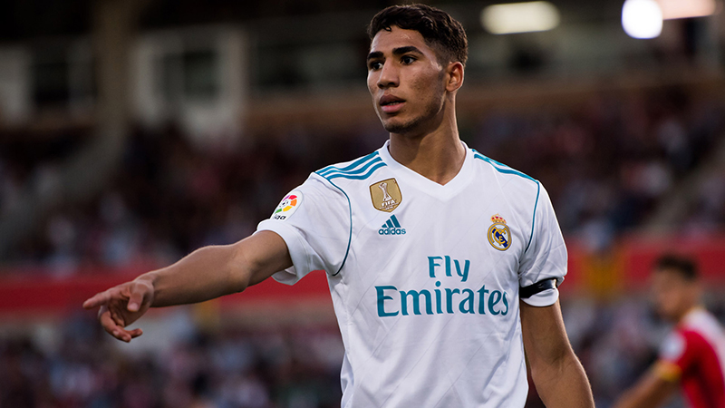 Achraf Hakimi semasa masih bermain di Real Madrid.
