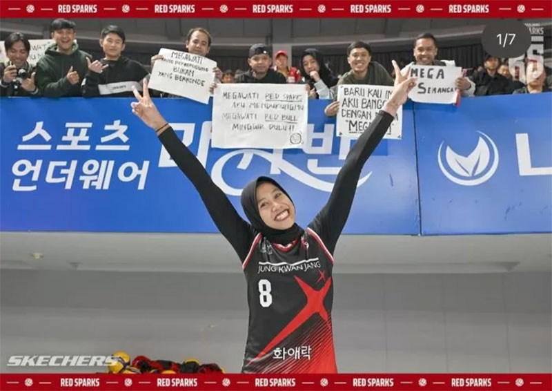 Megawati Hangestri Pertiwi jadi MVP di liga voli Korea Selatan.