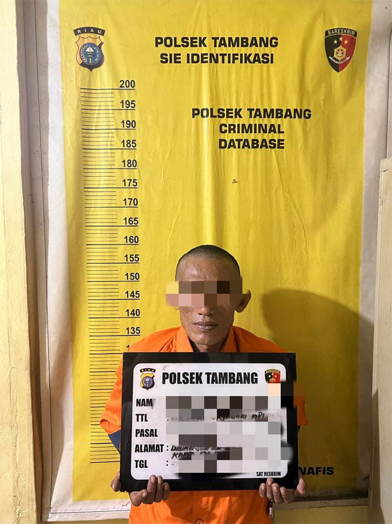 Jajaran Satreskrim Polsek Tambang mengamankan pelaku pencabulan, Ahad (15/10/2023).
