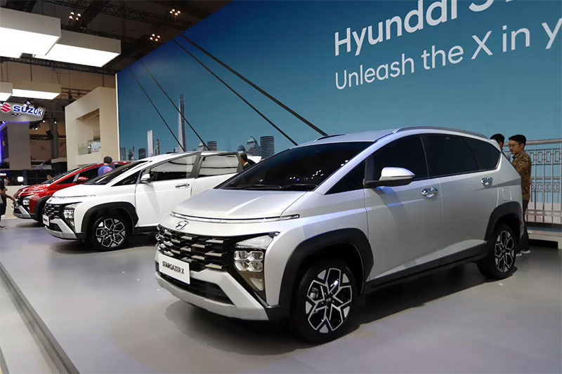 Hyundai Stargazer X di GIIAS 2023 di ICE BSD City, Tangerang Banten, Kamis (10/8/2023).