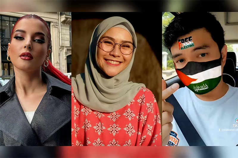 Tasys Farasya, Zaskia Adya Mecca dan Aldi Taher dengan lantang membela Palestina.