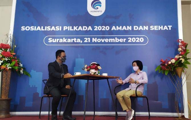 Talkshow sosialisasi pilkada serentak 2020 dengan mematuhi protokol kesehatan, Sabtu (21/11/2020).  SEPTINA FADYA/JPG