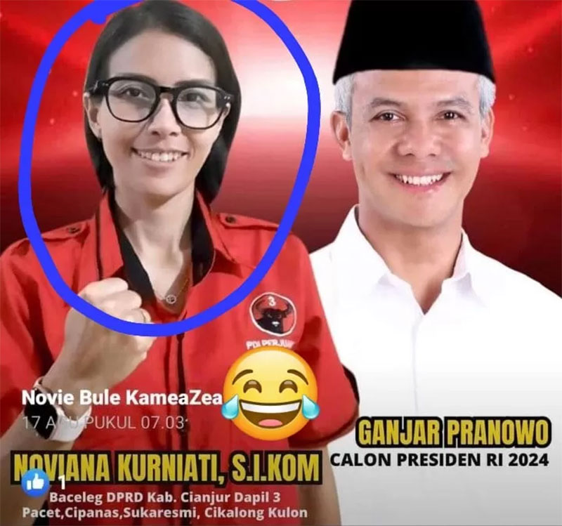 Wanita yang adang Rocky Gerung di Bareskrim Polri.