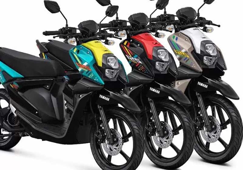 Konsep grafis baru dari X-Ride 125 adalah striping garis-garis yang bersilangan (sharp edge) dan semakin menguatkan kesan X atau Extreme Symbol.