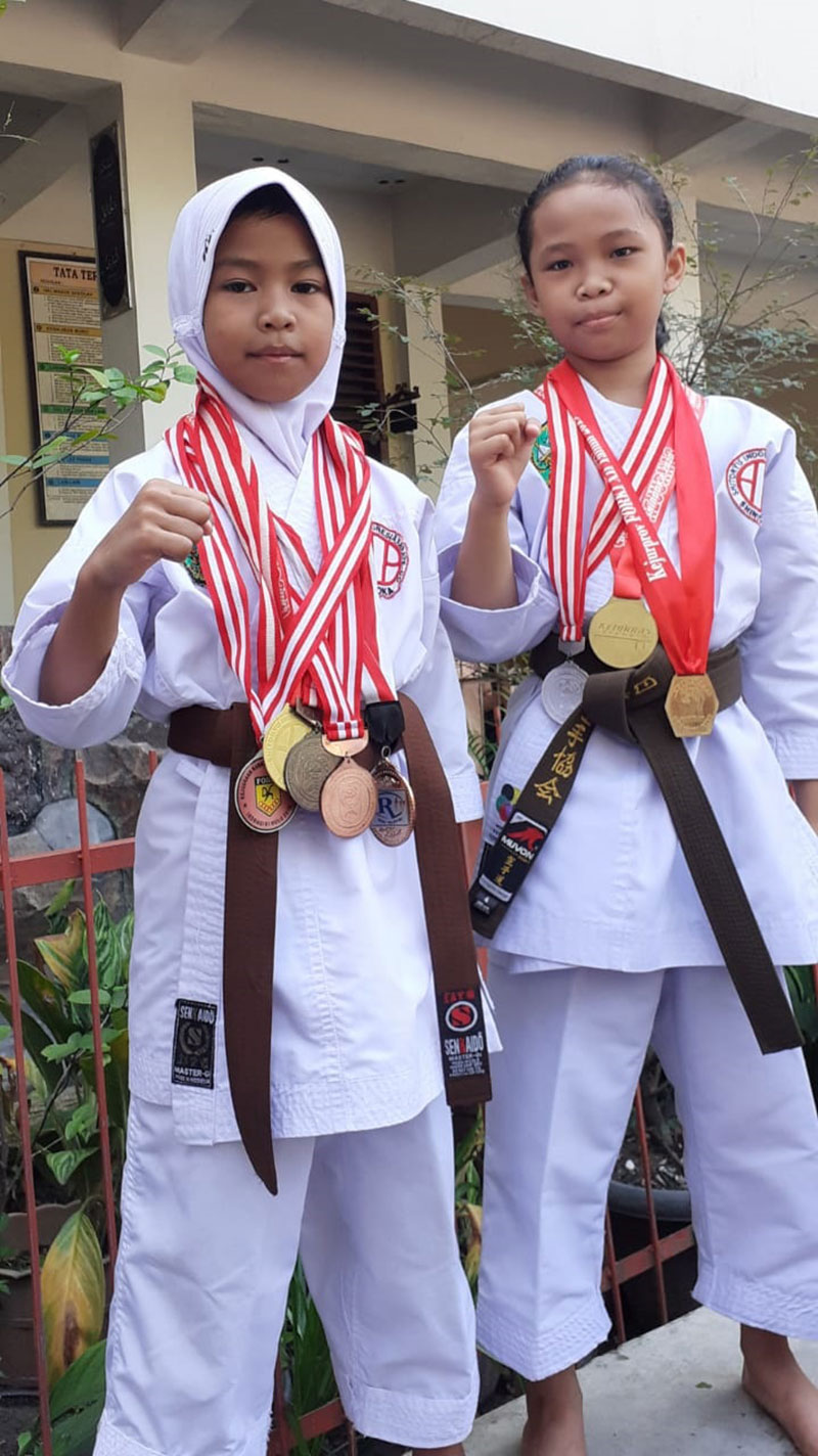 Atlet Shindoka Riau, Chania Alifia A yang bakal mengikuti iven Asia Pacific Shitoryu Karate Foundation virtual competition 2020.(SHINDOKA FOR RIAUPOS.CO)
