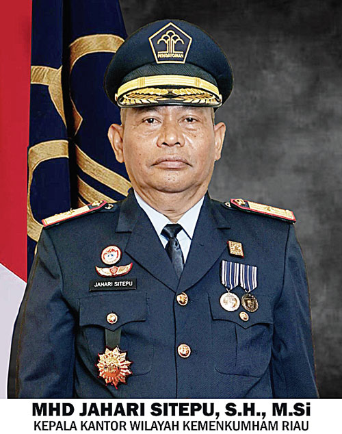 Kepala Kanwil Kemenkum HAM Riau Jahari Sitepu