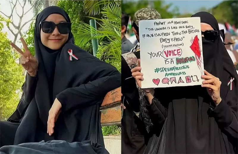 Zaskia Adya Mecca ikut aksi bela Palestina.