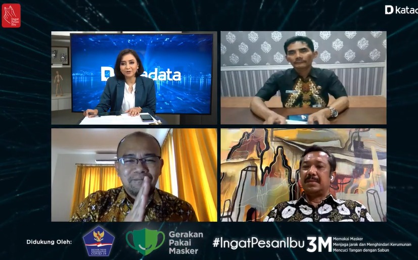 Tangkapan layar Webinar bertajuk Tetap Pakai Masker di Pasar Tradisional, Jumat (2/10/2020).(IST)