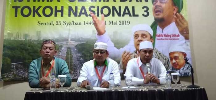 Konferensi pers yang diadakan terkait pertemuan tokoh nasional dan ulama, di Bogor, Jawa Barat Rabu (1/5/2019). (Rishad/Pojoksatu)