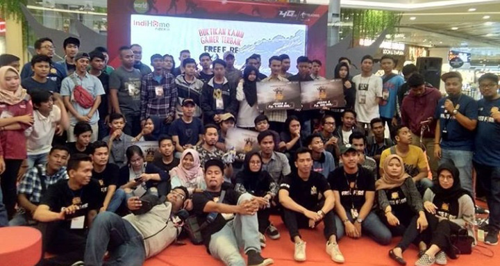 IKUTI TURNAMEN: Free Fire Riau saat mengukuti turnamen Dunia Games Campus League khusus untuk pelajar dan mahasiswa se-Provinsi Riau.