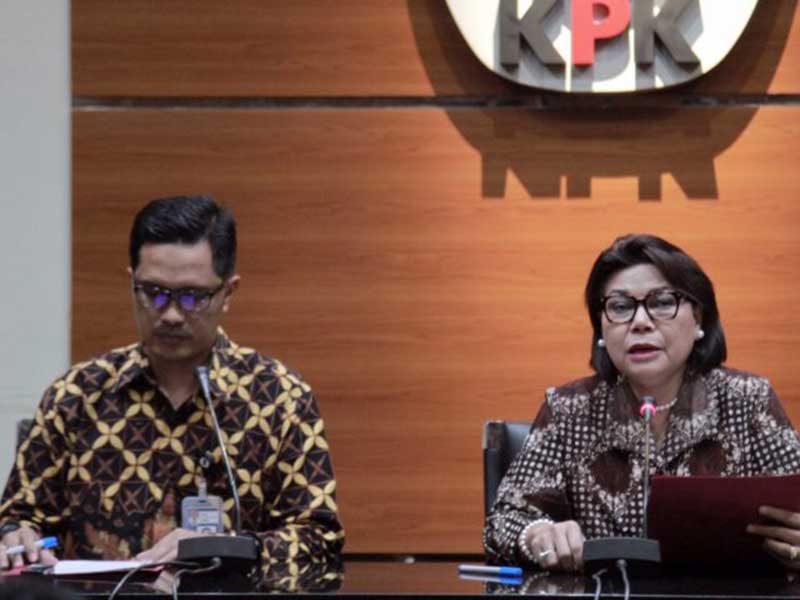 Juru bicara KPK Febri Diansyah, saat menggelar konferensi pers beberapa waktu lalu