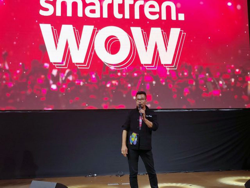 Deputy CEO Smartfren, Djoko Tata Ibrahim, mengatakan bahwa konser Wow 2020 pada April mendatang bakal lebih meriah. (RIAN ALFIANTO/JAWAPOS.COM)