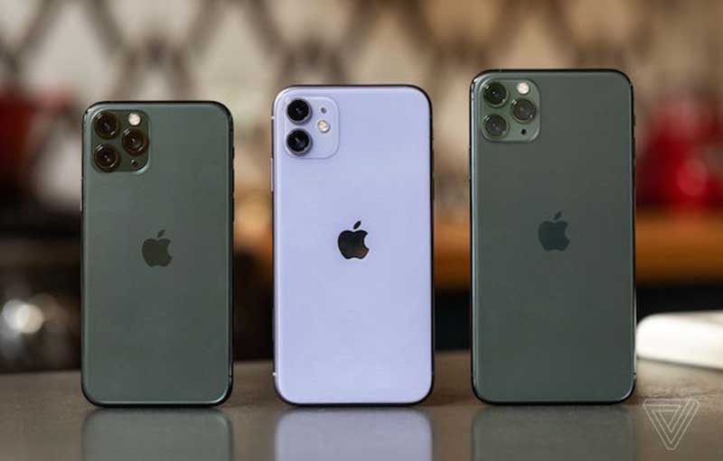 Jajaran iPhone 11. (Foto:The Verge)
