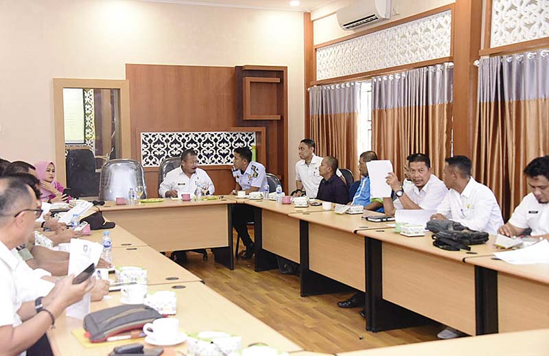 PORKAB: Rapat persiapan Porkab Bengkalis III di ruang rapat Hang Jebat, Rabu (15/1/2020). (Erwan sani/riau pos)