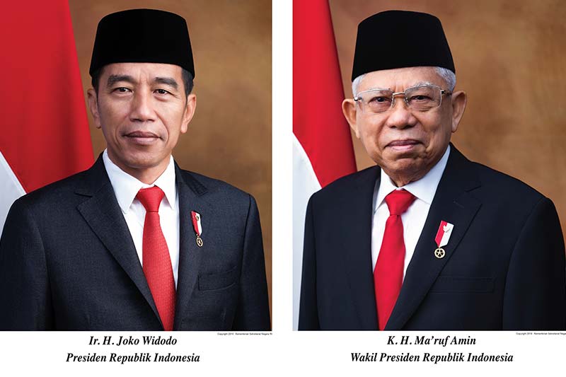 Presiden RI Joko Widodo dan Wakil Presiden RI KH Ma&rsquo;ruf Amin.