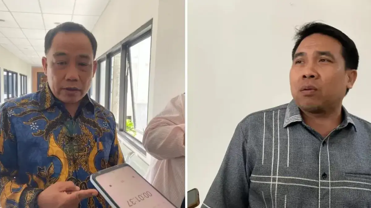 Sekretaris Fraksi Golkar DPRD Kaltim, Sarkowi V Zahri (Kiri) Ketua Fraksi Golkar, M. Husni Fakhruddin (Kanan).
