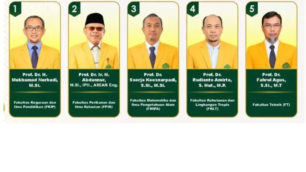 Lima kandidat Rektor Unmul.