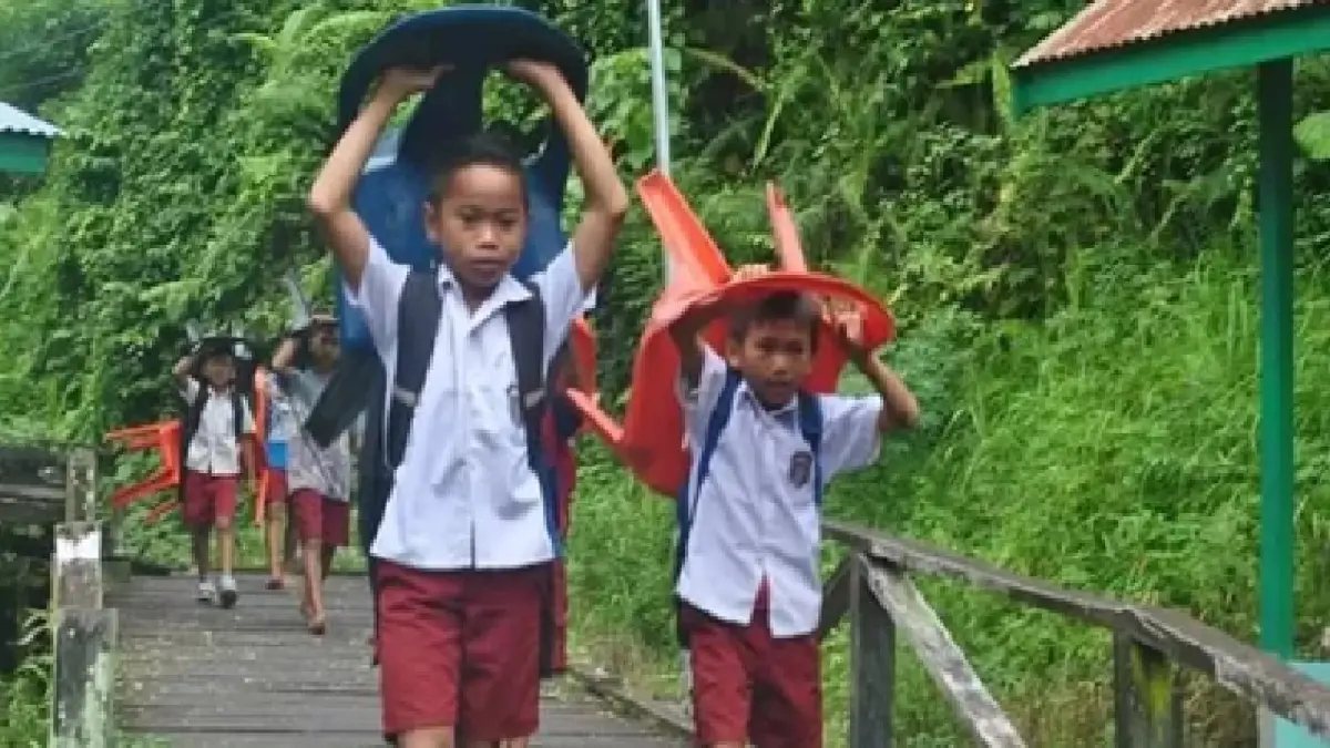 ilustrasi anak sekolah.