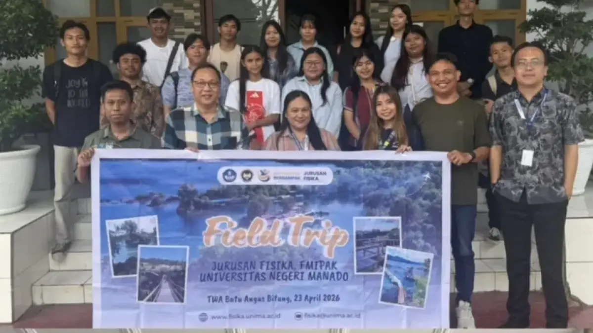 Field trip mahasiwa jurusan Fisika FMIPAK Unima