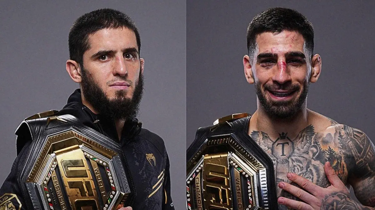 Islam Makhachev dan Ilia Topuria.