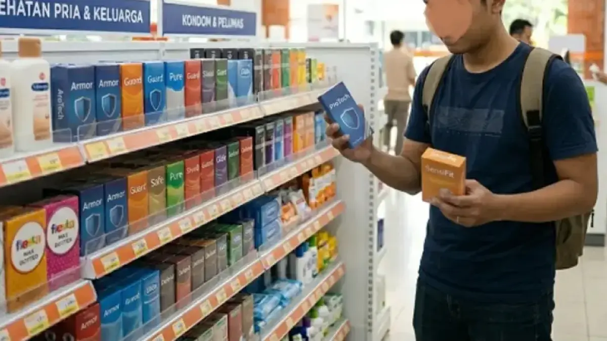 Ilustrasi kondom (AI)