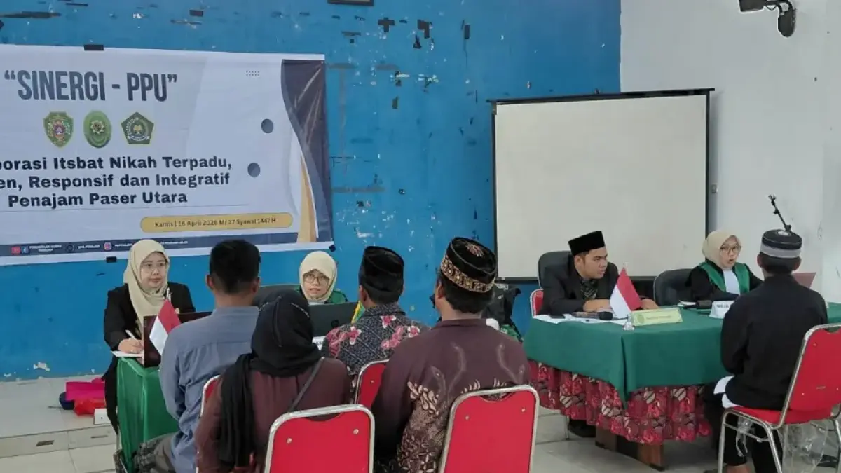 SIDANG TERPADU: Sejumlah pasangan mengikuti sidang isbat nikah di Kecamatan Babulu, Kabupaten PPU, Kamis, 16 April 2026. ISTIMEWA
