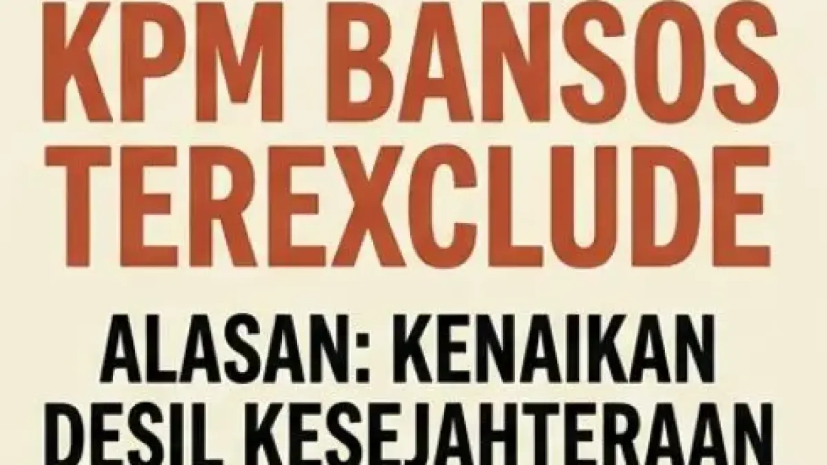 Ilustrasi KPM bansos terexclude akibat kenaikan desil. (Gemini AI)