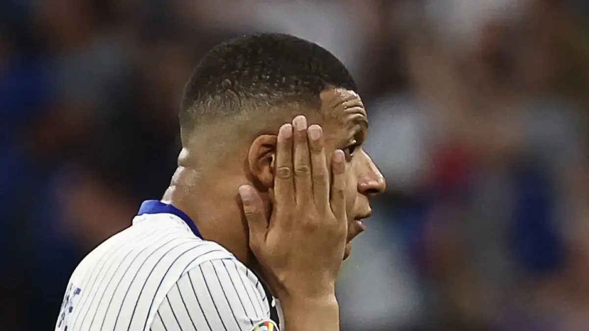 Kylian Mbappe saat membela timnas Prancis. AFP/FRANCK FIFE 