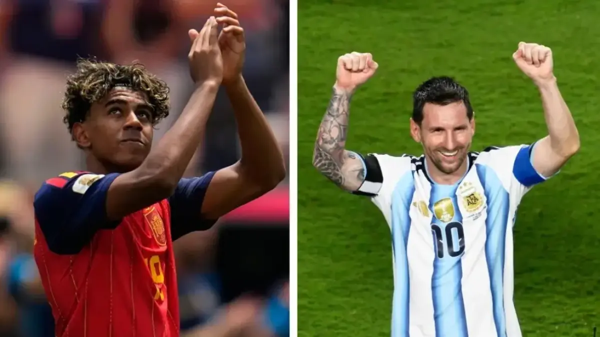 Lamine Yamal dan Lionel Messi
