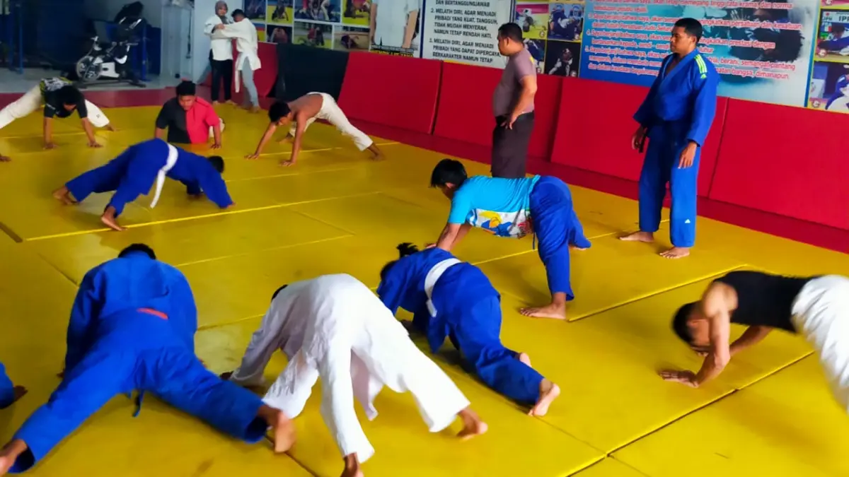 TINGKATKAN LATIHAN: Judo merupakan salah satu cabor yang terus memperoleh medali di setiap event yang digelar. (BERAU POST)