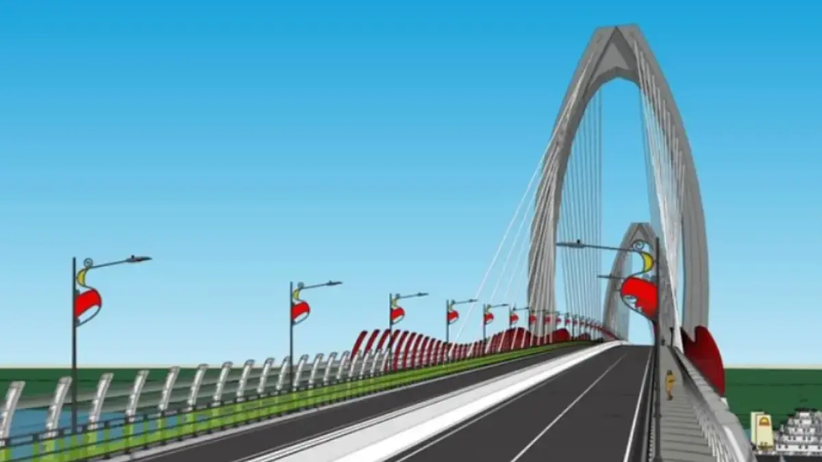 Ilustrasi desain Jembatan Kapuas III. (INSTAGRAM/bang.midji)