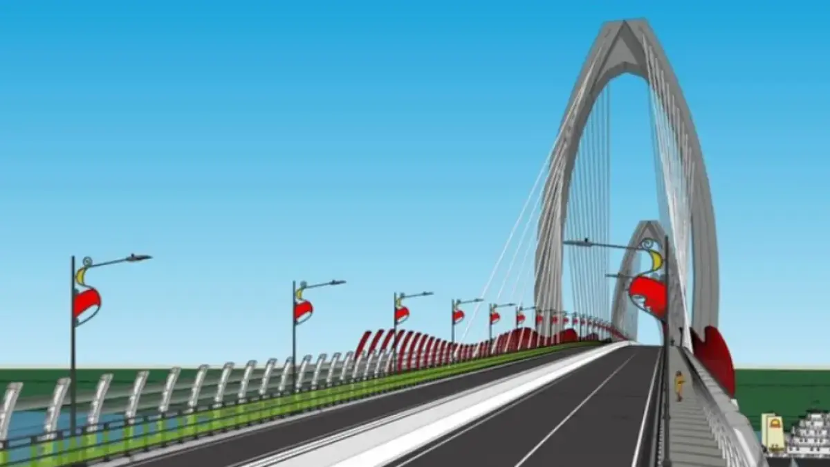 Ilustrasi desain Jembatan Kapuas III. (INSTAGRAM/bang.midji)